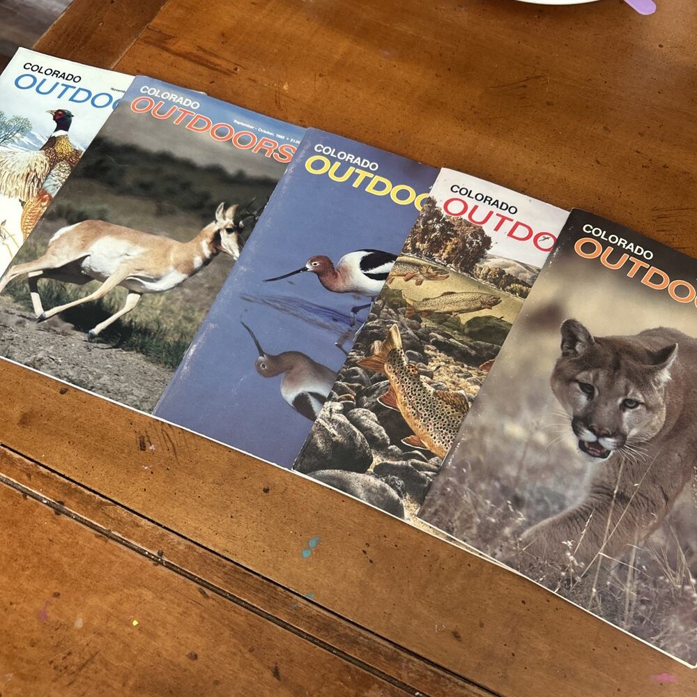 Vintage Colorado Outdoors Magazine Fish Mountains Cabin Hunting Decor 1985 Lot 5